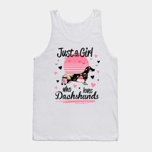 Just A Girl Who Loves Dachshunds Tank Top